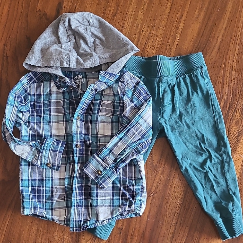 Child of Mine Plaid Shirt and Pants Set (🛍 Bundle ANY 6/$36)